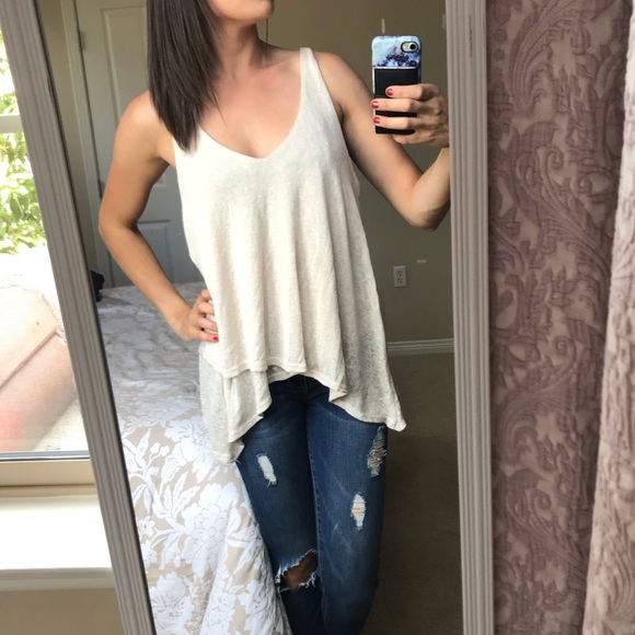 Sparkle & Fade Layered Cream Tank Top - Picture 4 of 4